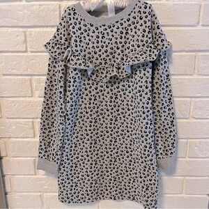H&M- Girls Cheetah Print Sweatshirt Dress